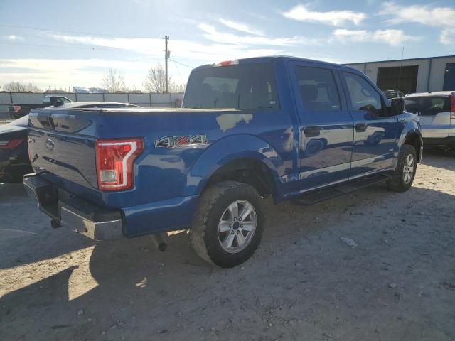 1FTEW1EP2HKE53522 - 2017 FORD F150 SUPERCREW BLUE photo 3