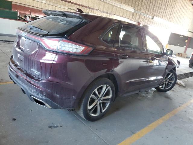 2FMPK4AP0JBB38127 - 2018 FORD EDGE SPORT MAROON photo 3