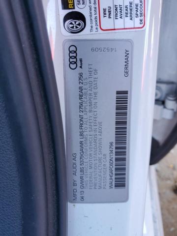 WAUHGAFC6DN134796 - 2013 AUDI A6 PRESTIGE 白色 照片 13