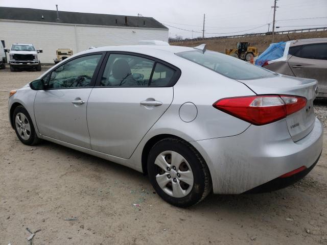 KNAFK4A65F5436849 - 2015 KIA FORTE LX SILVER photo 2