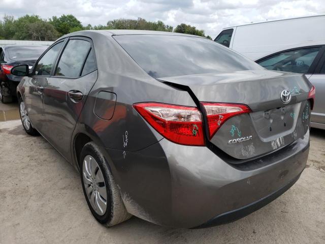 2T1BURHE3HC917484 - 2017 TOYOTA COROLLA L GRAY photo 3