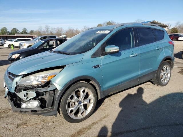 1FMCU0J94DUB06430 - 2013 FORD ESCAPE TITANIUM TURQUOISE photo 1