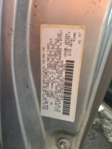 5TBRT34194S451815 - 2004 TOYOTA TUNDRA ACCESS CAB SR5 GRAY photo 12