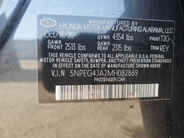 5NPEG4JA2MH082869 - 2021 HYUNDAI SONATA SE GRAY photo 13