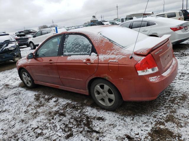 KNAFE121285019586 - 2008 KIA SPECTRA EX ORANGE photo 2