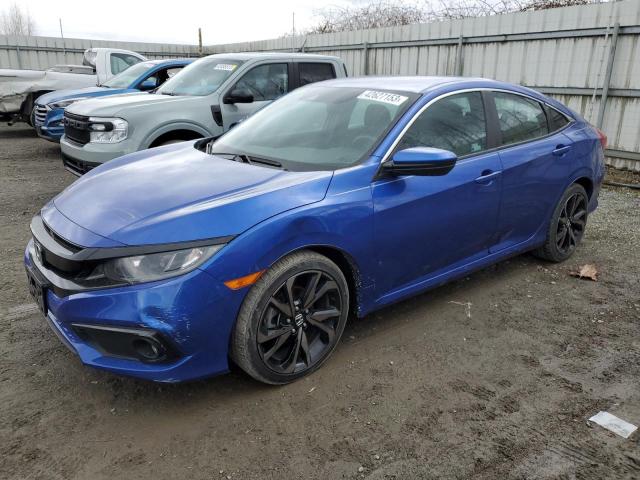 2HGFC2F82KH521442 - 2019 HONDA CIVIC SPORT BLUE photo 1