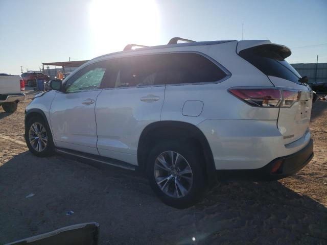 5TDKKRFH3FS108980 - 2015 TOYOTA HIGHLANDER XLE WHITE photo 2