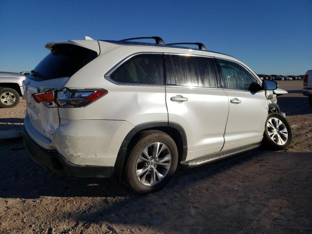 5TDKKRFH3FS108980 - 2015 TOYOTA HIGHLANDER XLE WHITE photo 3