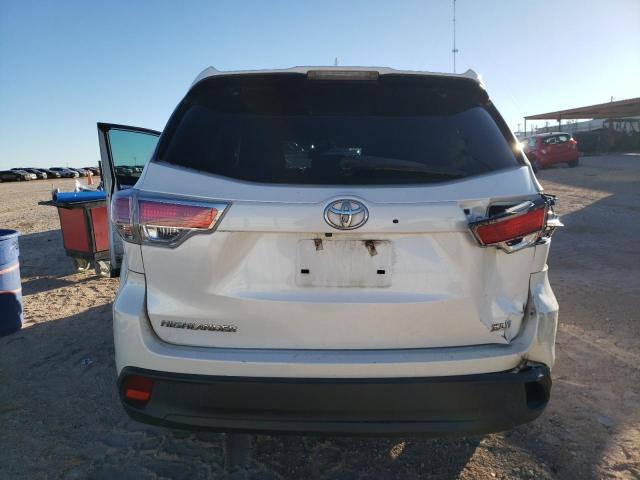 5TDKKRFH3FS108980 - 2015 TOYOTA HIGHLANDER XLE WHITE photo 6