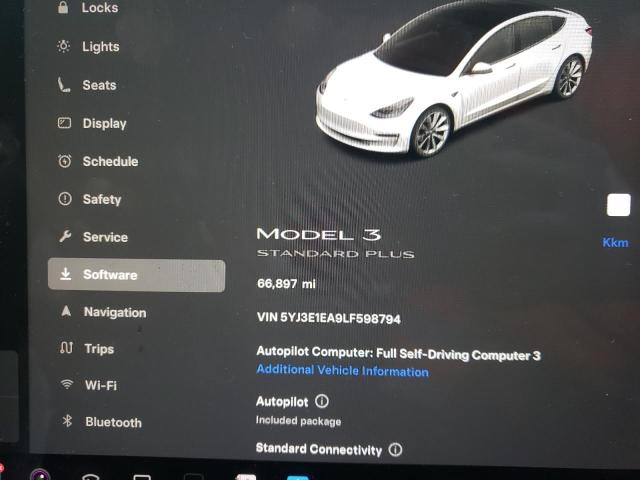 5YJ3E1EA9LF598794 - 2020 TESLA MODEL 3 თეთრი ფოტო 9