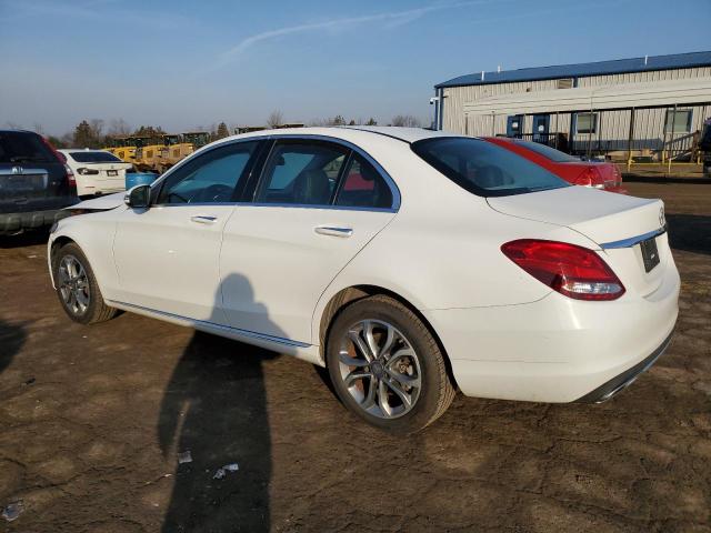 55SWF4KB3GU101025 - 2016 MERCEDES-BENZ C 300 4MATIC WHITE photo 2