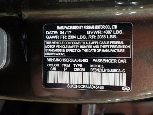 SJKCH5CR8JA045483 - 2018 INFINITI QX30 BASE Braun Foto 12