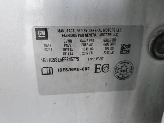 1G11C5SL5EF246779 - 2014 CHEVROLET MALIBU 1LT 银色 照片 12