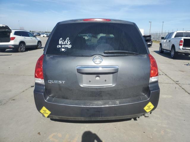 5N1BV28U67N117961 - 2007 NISSAN QUEST S GRAY photo 6