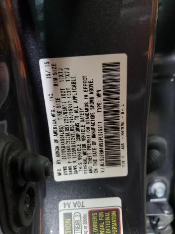 5J6RM4H59FL075817 - 2015 HONDA CR-V EX GRAY photo 12