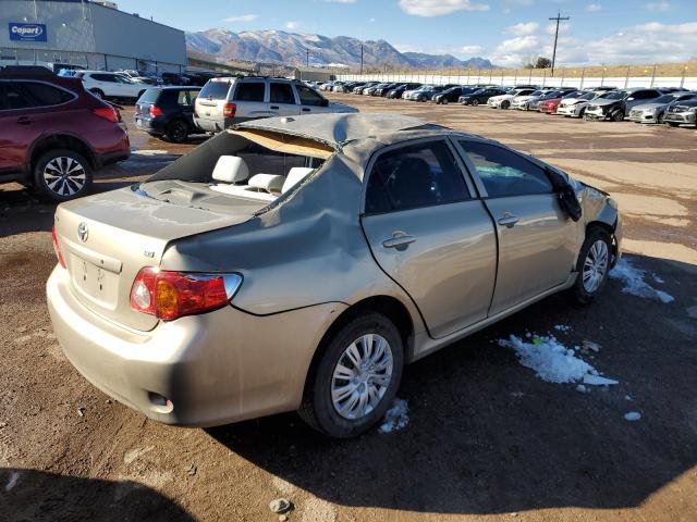 1NXBU4EE0AZ339128 - 2010 TOYOTA COROLLA BASE GOLD photo 3