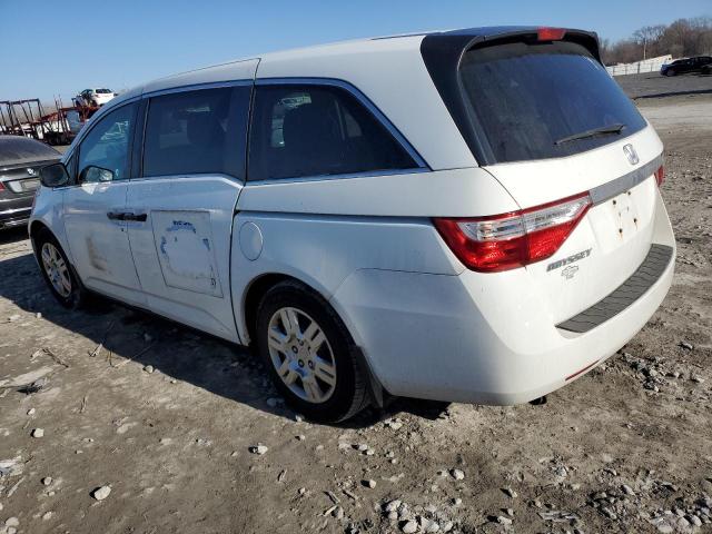 5FNRL5H29DB082755 - 2013 HONDA ODYSSEY LX WHITE photo 2