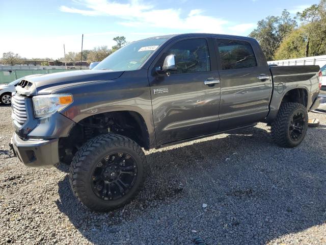 5TFGY5F16EX154618 - 2014 TOYOTA TUNDRA CREWMAX PLATINUM GRAY photo 1