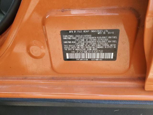 JF2GPAMC8F8308758 - 2015 SUBARU XV CROSSTR 2.0 LIMITED ORANGE photo 12