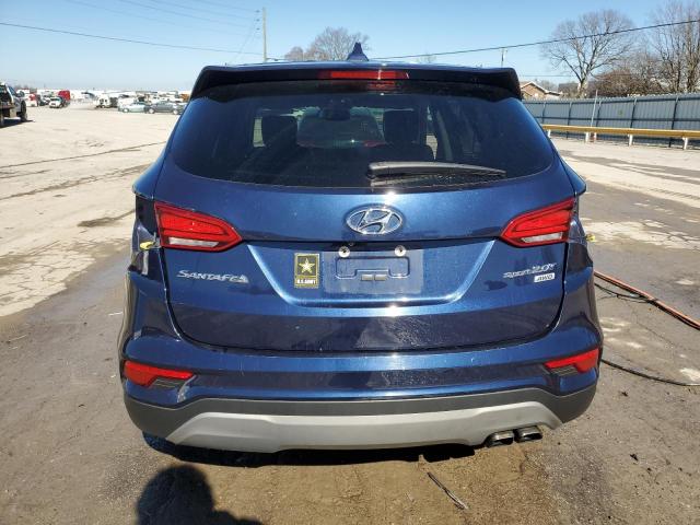 5XYZUDLAXJG530298 - 2018 HYUNDAI SANTA FE S BLUE photo 6