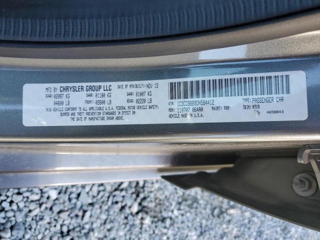 1C3CCBBB9DN584412 - 2013 CHRYSLER 200 TOURING GRAY photo 12