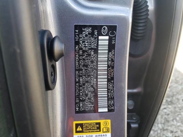 JTHBW1GG2F2084253 - 2015 LEXUS ES 300H GRAY photo 12