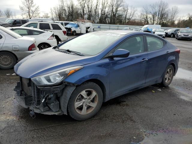 5NPDH4AE8FH583716 - 2015 HYUNDAI ELANTRA SE BLUE photo 1