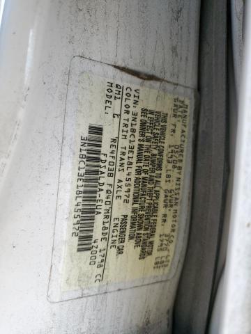 3N1BC13E18L455972 - 2008 NISSAN VERSA S WHITE photo 12