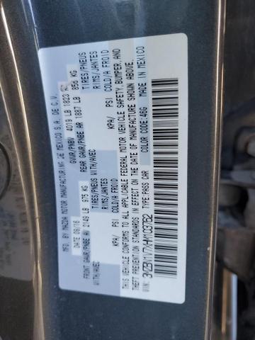 3MZBN1V7XHM103762 - 2017 MAZDA 3 TOURING GRAY photo 12