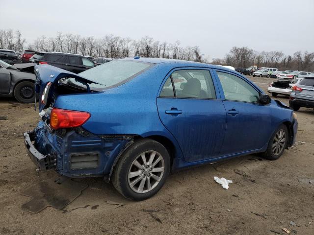 JTDBL40EX99022664 - 2009 TOYOTA COROLLA BASE BLUE photo 3