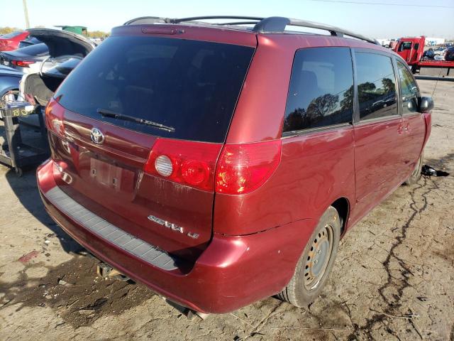 5TDZK23C49S227642 - 2009 TOYOTA SIENNA CE MAROON photo 4