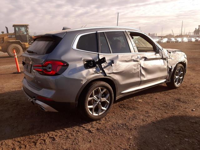 5UX53DP06P9N86346 - 2023 BMW X3 XDRIVE30I Srebrny zdjęcie 3