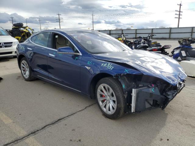 5YJSA1E42GF155586 - 2016 TESLA MODEL S BLUE photo 4