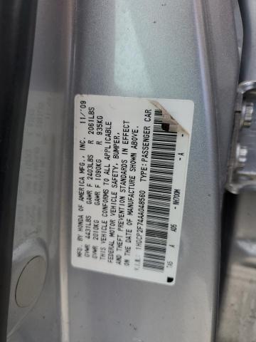 1HGCP2F74AA048560 - 2010 HONDA ACCORD EX SILVER photo 12