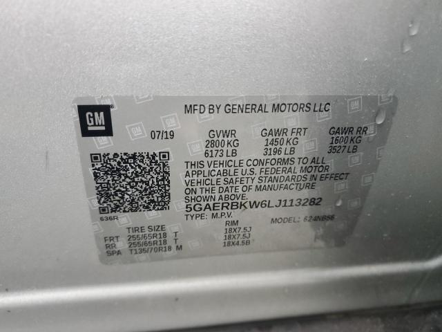 5GAERBKW6LJ113282 - 2020 BUICK ENCLAVE ESSENCE 银色 照片 13