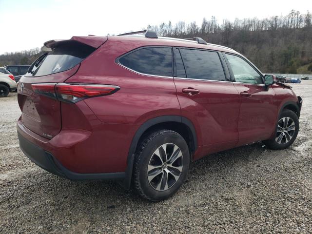 5TDGZRBH4MS073807 - 2021 TOYOTA HIGHLANDER XLE RED photo 3
