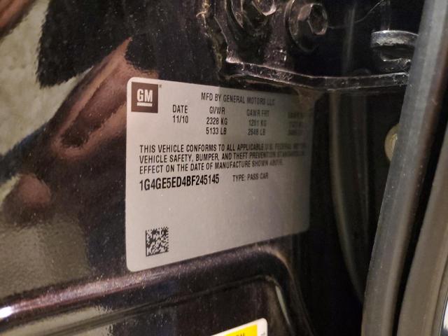 1G4GE5ED4BF245145 - 2011 BUICK LACROSSE CXS BLACK photo 12