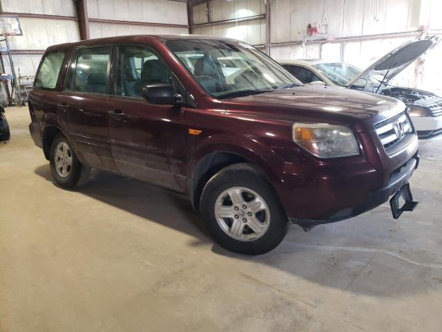 5FNYF18197B007688 - 2007 HONDA PILOT LX BURGUNDY photo 4