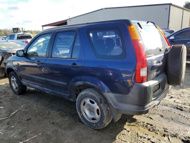 JHLRD78562C072331 - 2002 HONDA CR-V LX BLUE photo 2