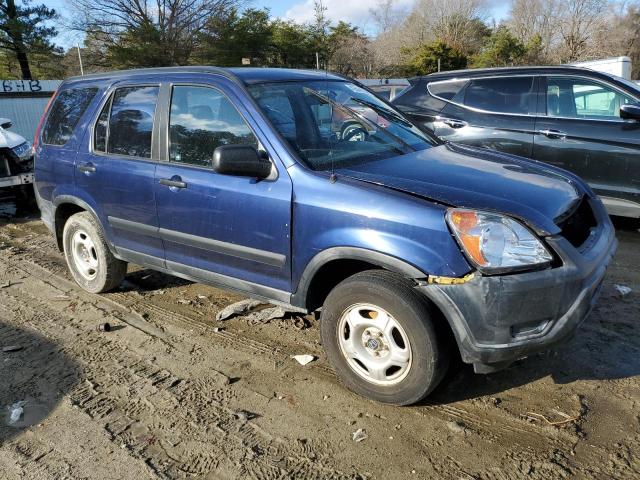 JHLRD78562C072331 - 2002 HONDA CR-V LX BLUE photo 4