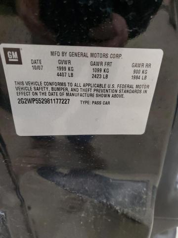 2G2WP552981177227 - 2008 PONTIAC GRAND PRIX 黑色 照片 13