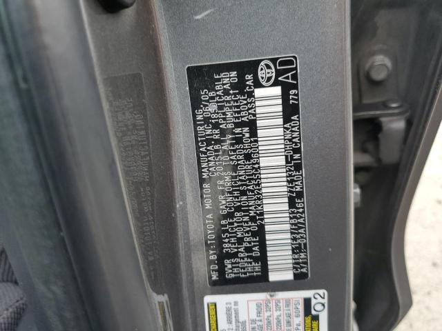 2T1KR32E55C496001 - 2005 TOYOTA COROLLA MA XR GRAY photo 12