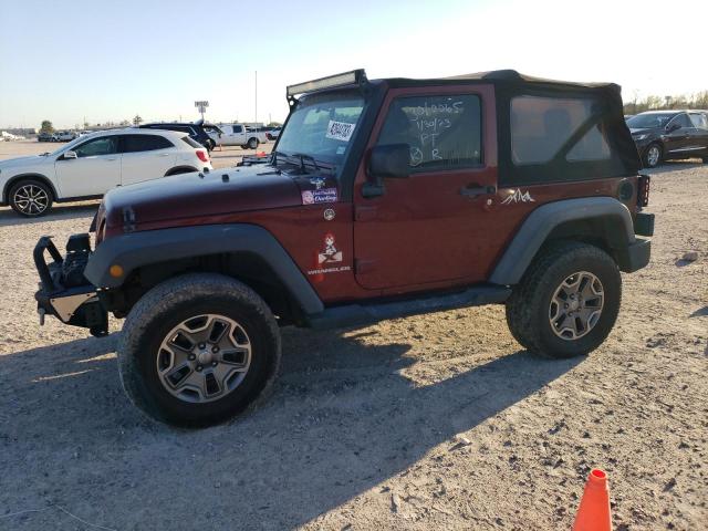 1J4FA24138L651651 - 2008 JEEP WRANGLER X BURGUNDY photo 1