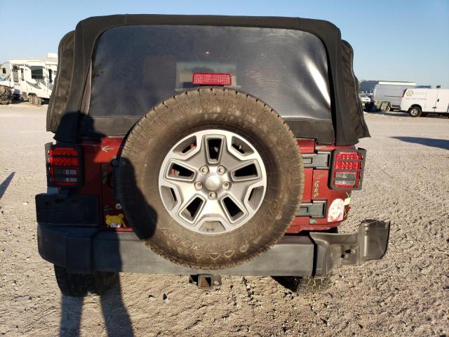 1J4FA24138L651651 - 2008 JEEP WRANGLER X BURGUNDY photo 6