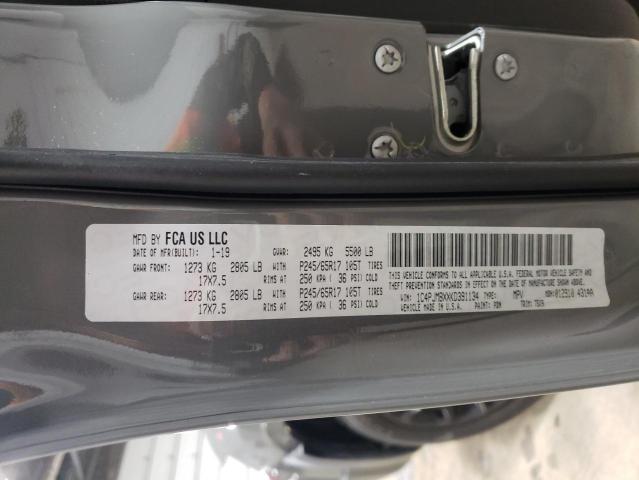 1C4PJMBXXKD391134 - 2019 JEEP CHEROKEE TRAILHAWK ნაცრისფერი ფოტო 13