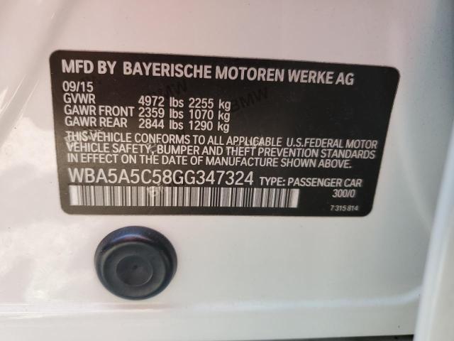 WBA5A5C58GG347324 - 2016 BMW 528 I WHITE photo 13