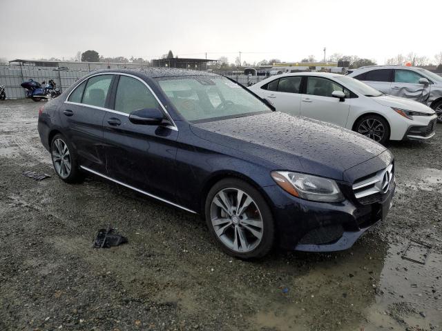 55SWF4JB1GU144215 - 2016 MERCEDES-BENZ C 300 BLUE photo 4