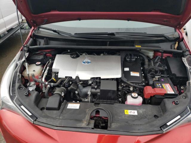 JTDKBRFU8H3548131 - 2017 TOYOTA PRIUS RED photo 11