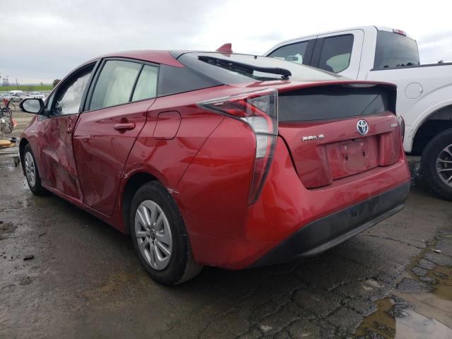 JTDKBRFU8H3548131 - 2017 TOYOTA PRIUS RED photo 2