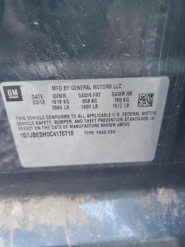 1G1JB6SH0C4176718 - 2012 CHEVROLET SONIC LS GRAY photo 12